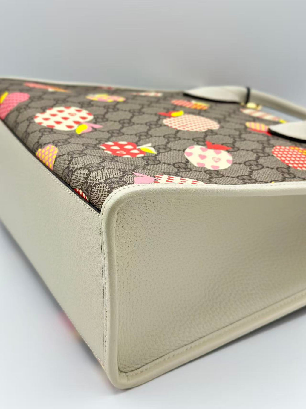 Structured Top Handle Open Tote Printed GG Coated Canvas Small
