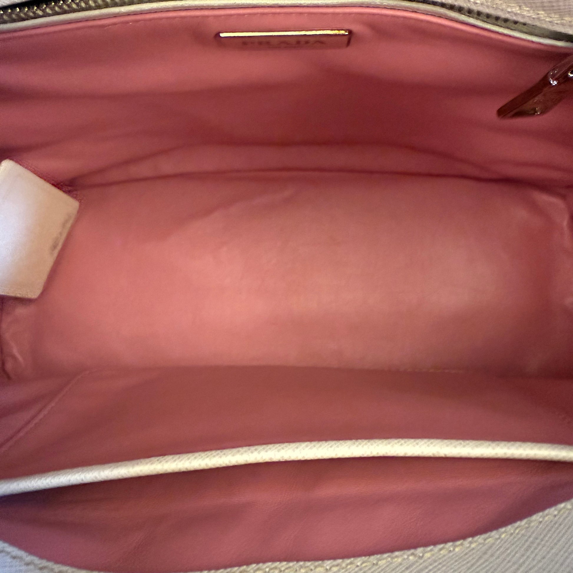 Saffiano Small Bi-Color Galleria Double Zip Tote Twins