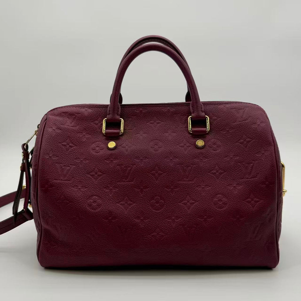Speedy Bandouliere Bag Monogram Empreinte Leather 30