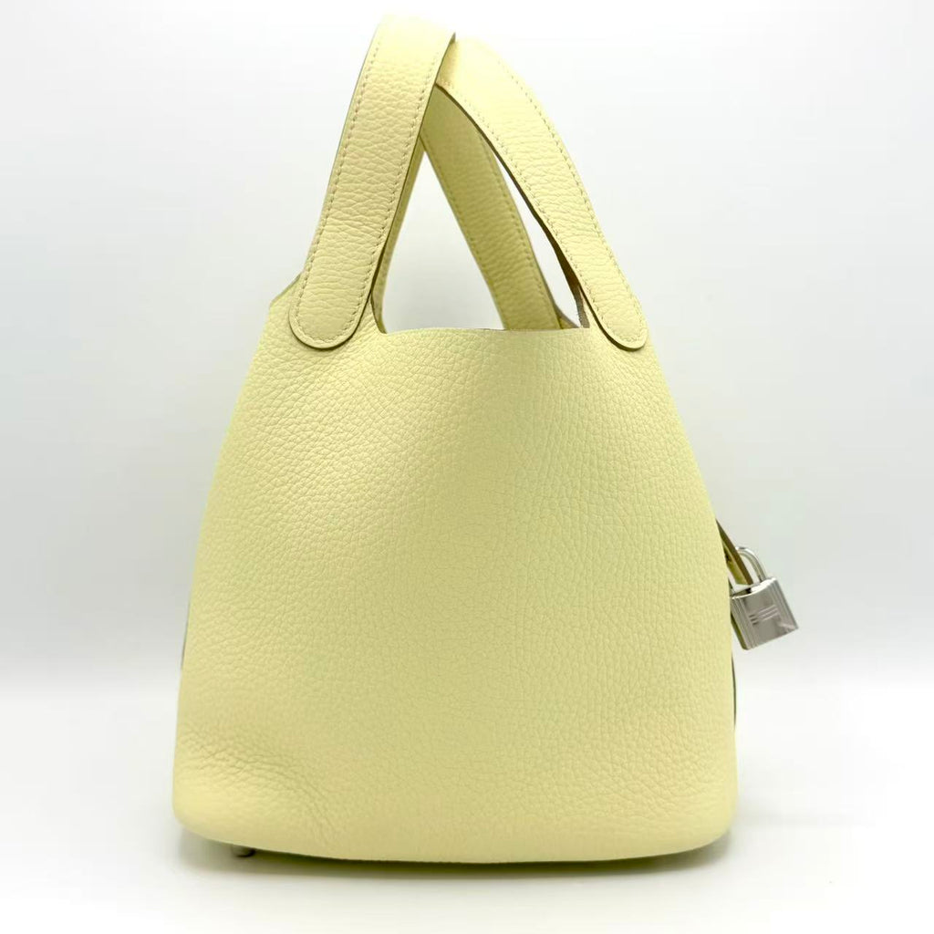 Picotin 18 Lock Bag Clemence Jaune Poussin