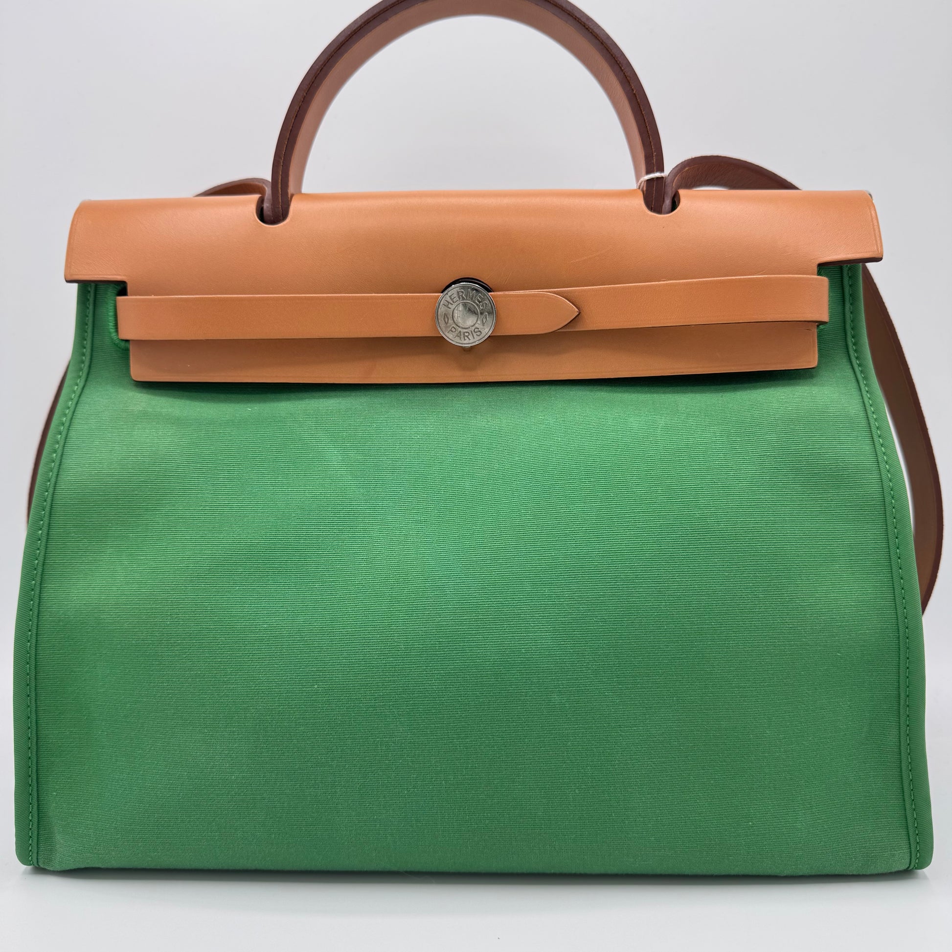 Hermes Herbag Zip Leather and Toile 31