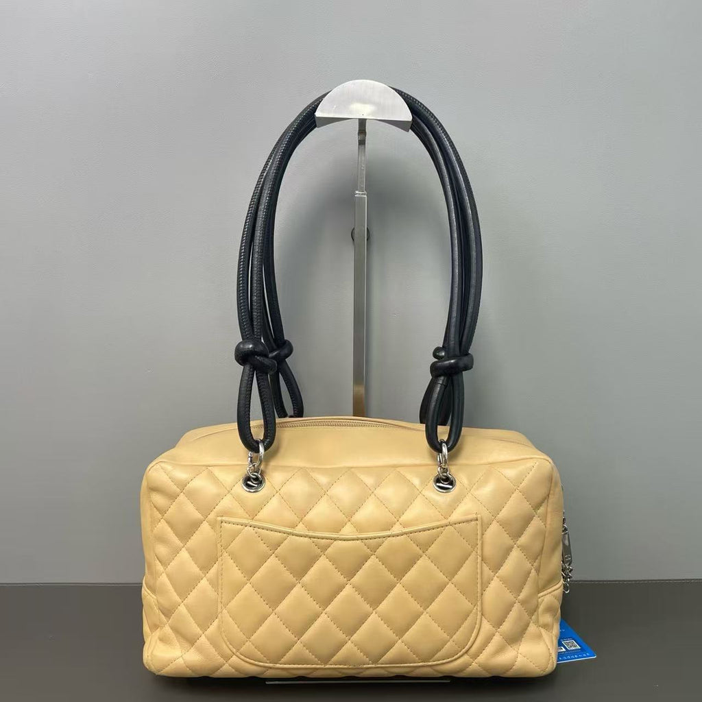 Cambon Bowler Bag Quilted Leather Medium Twins LDJ4334