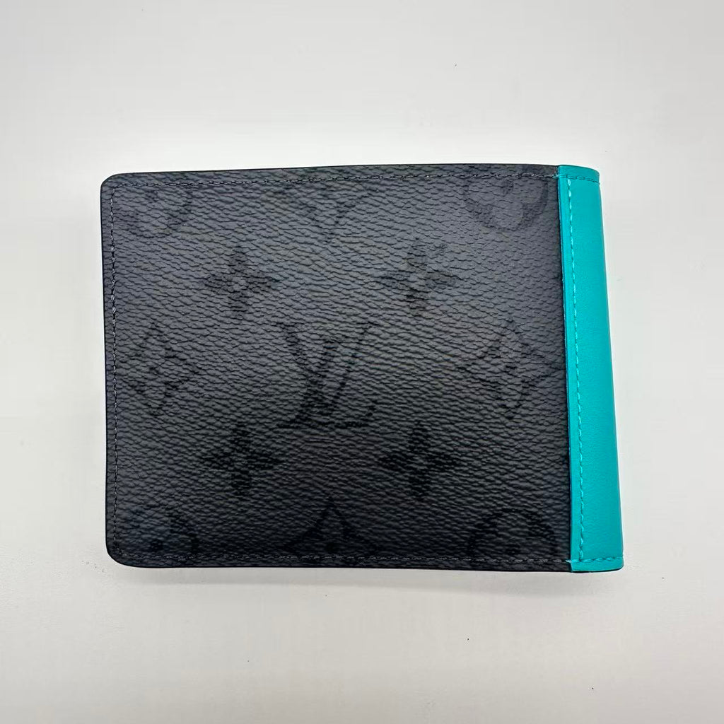 Monogram Eclipse Reverse Canvas Wallet Turquoise