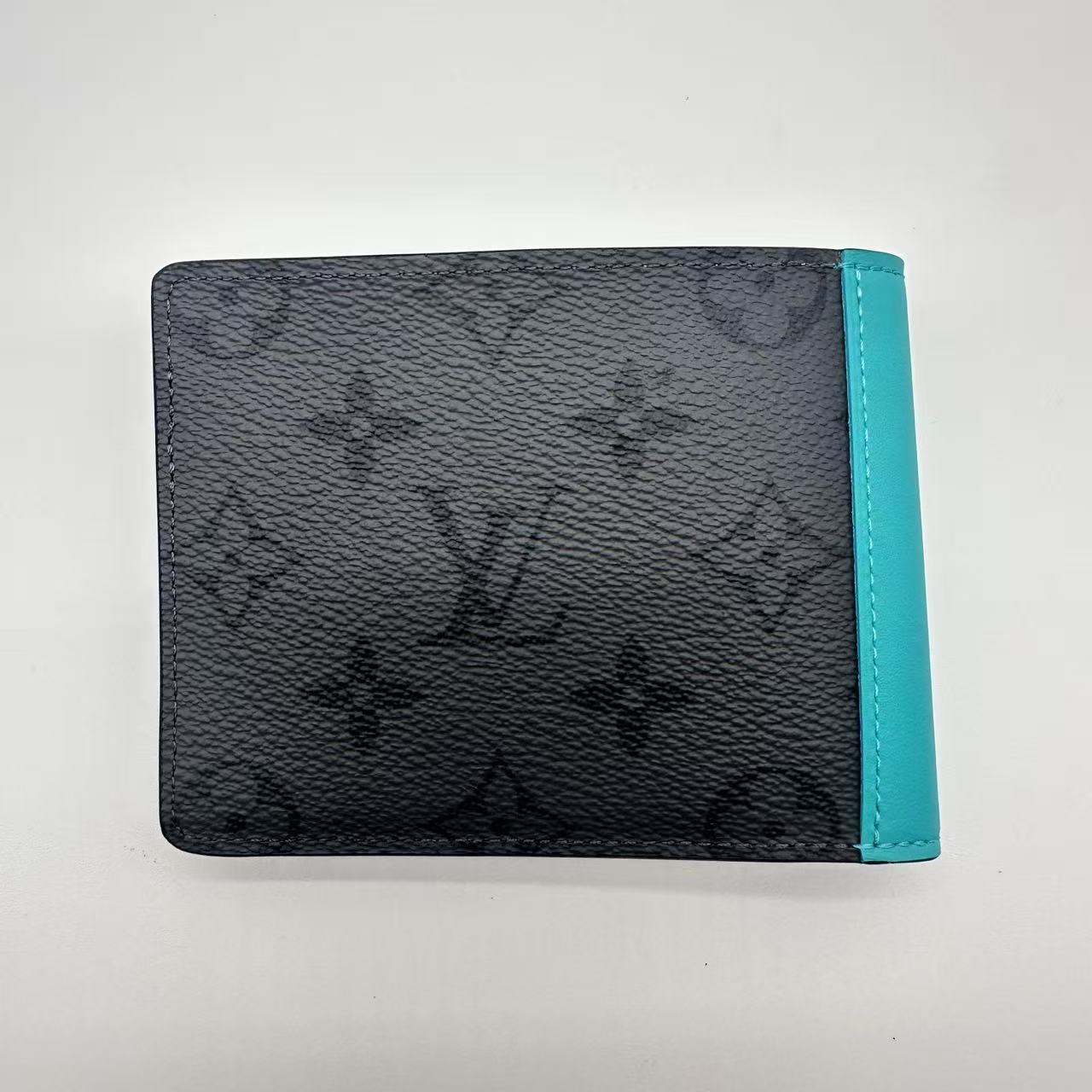 Monogram Eclipse Reverse Canvas Wallet Turquoise