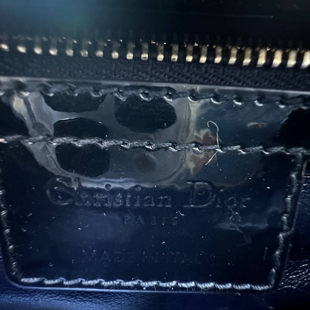 Lady Dior Bag Tweed with Patent Medium Twins