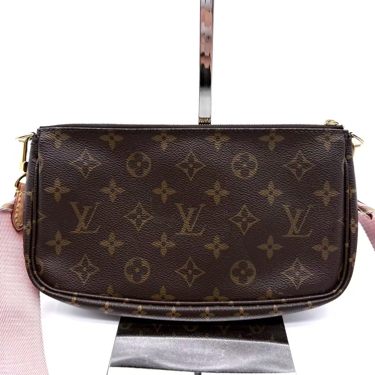 Rose Clair Monogram Canvas Multi-Pochette Accessories Bag