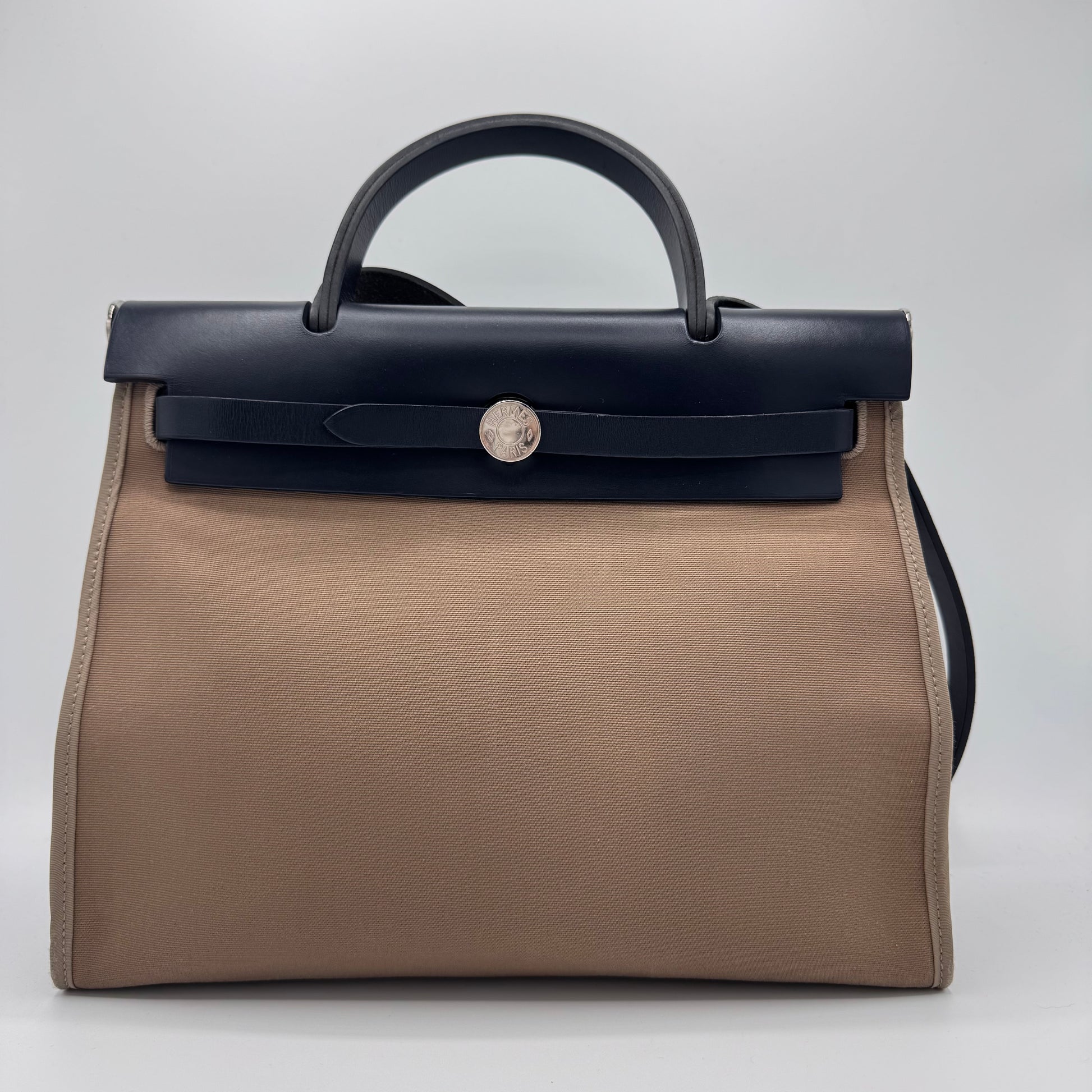 Hermes Herbag Zip Leather and Toile 31