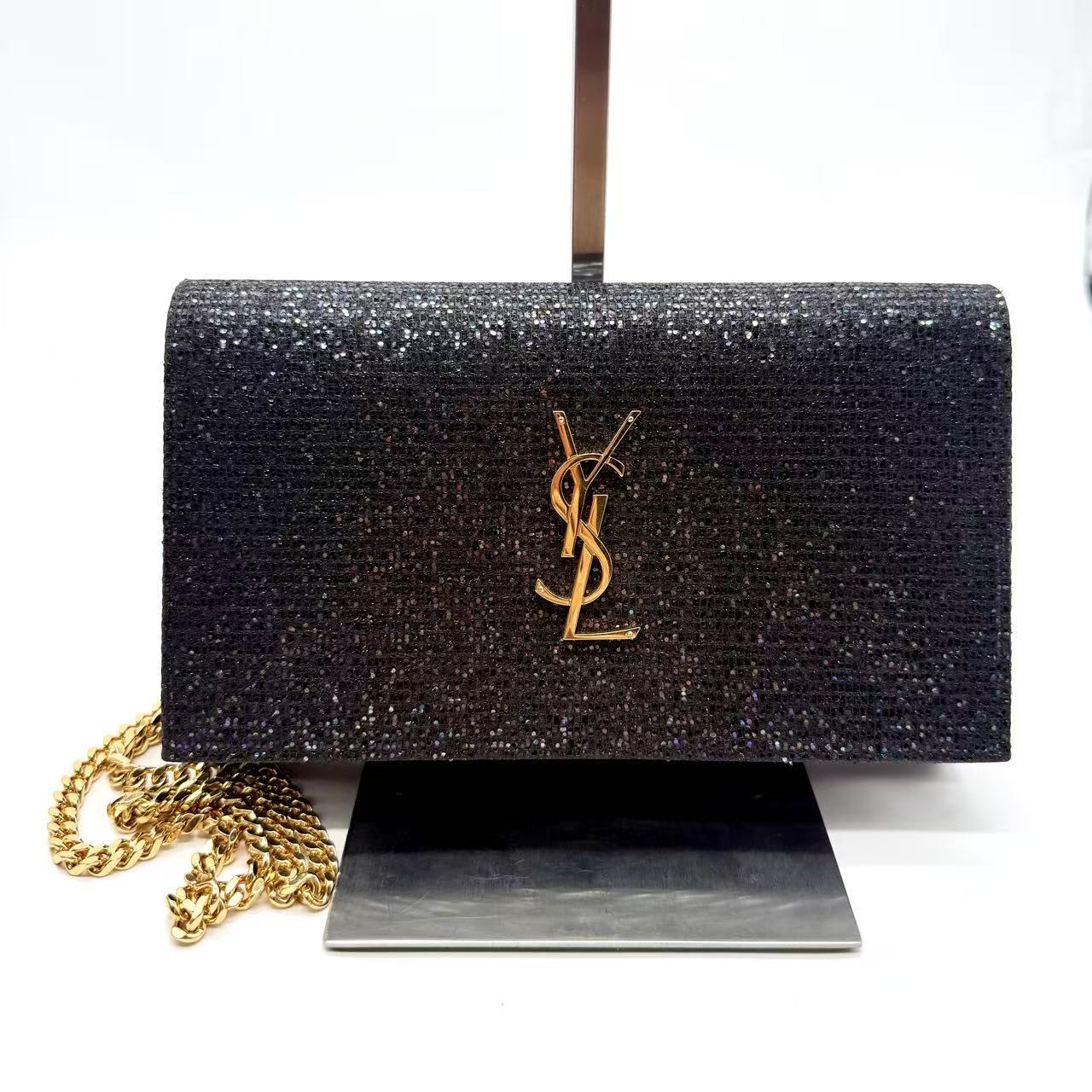 Black Sequined Shoulder Bag twins