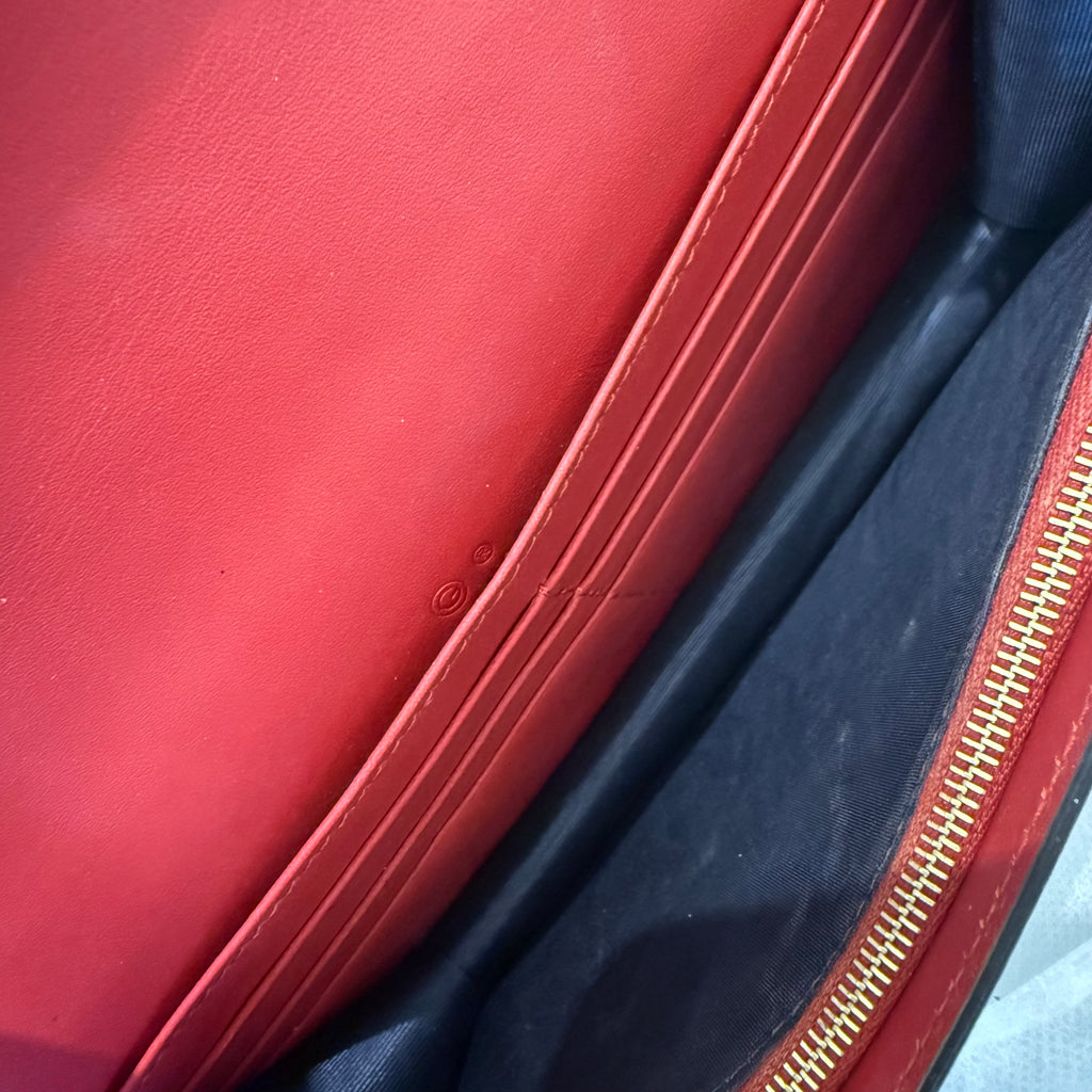 Chain Wallet Blooms Print GG Coated Canvas Twins