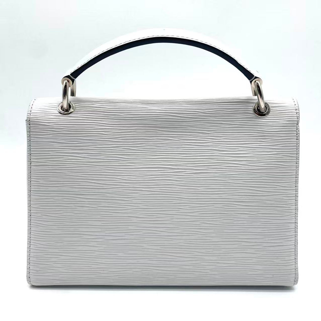 White Epi Leather Grenelle Pochette Bag