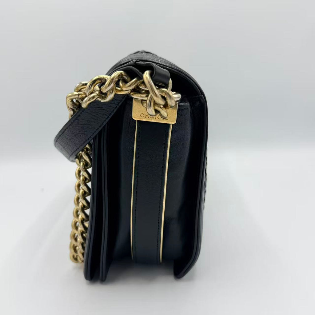 Boy Flap Bag Braided Sheepskin New Medium