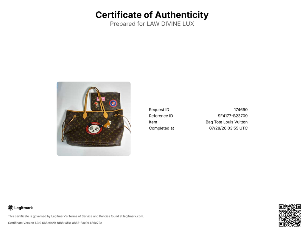 Louis Vuitton Neverfull Patches MM Monogram Twins B23709