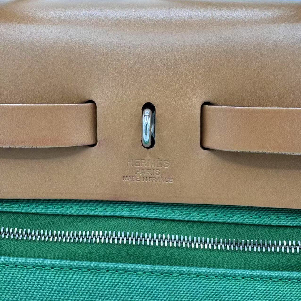 Hermes Herbag Zip Leather and Toile 31