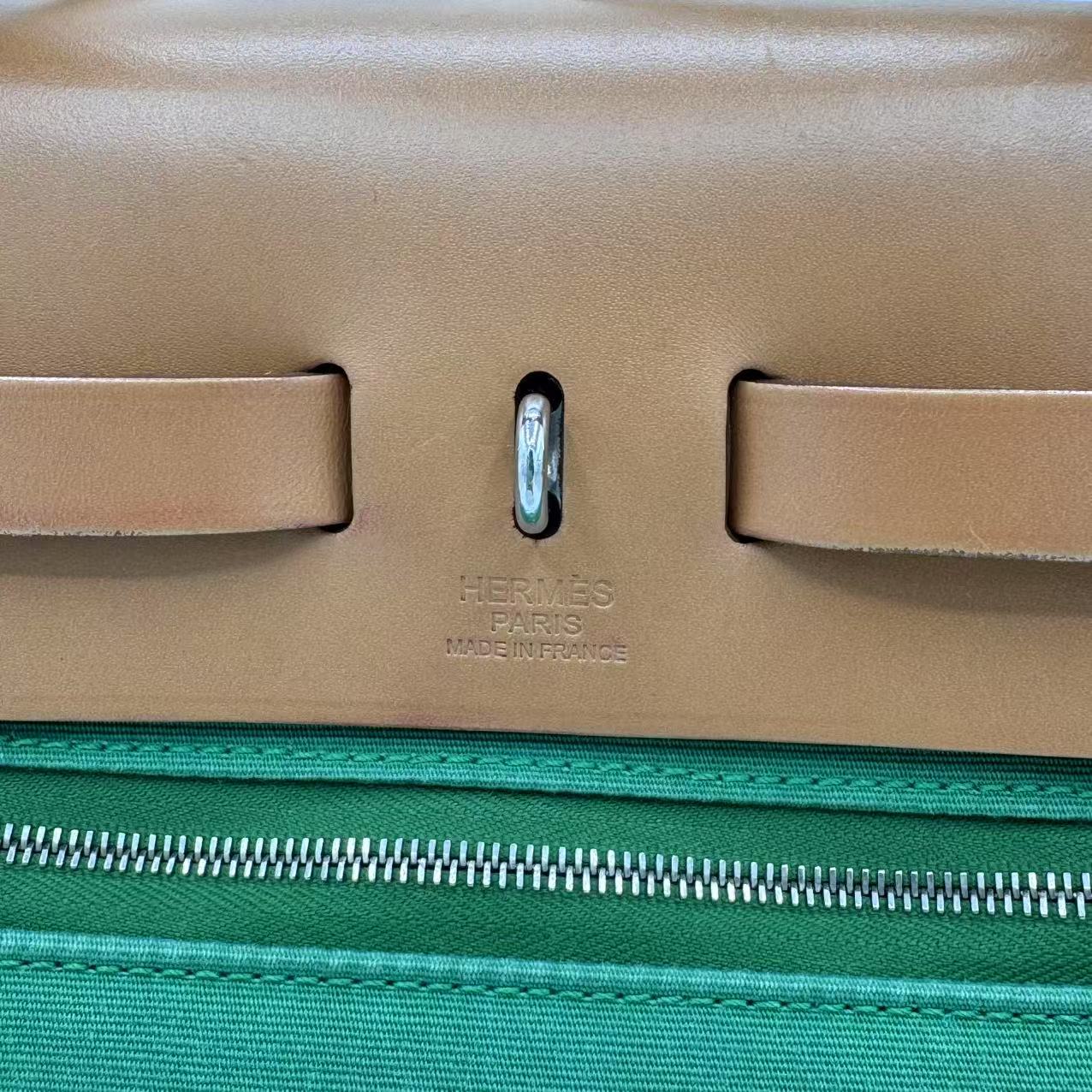 Hermes Herbag Zip Leather and Toile 31