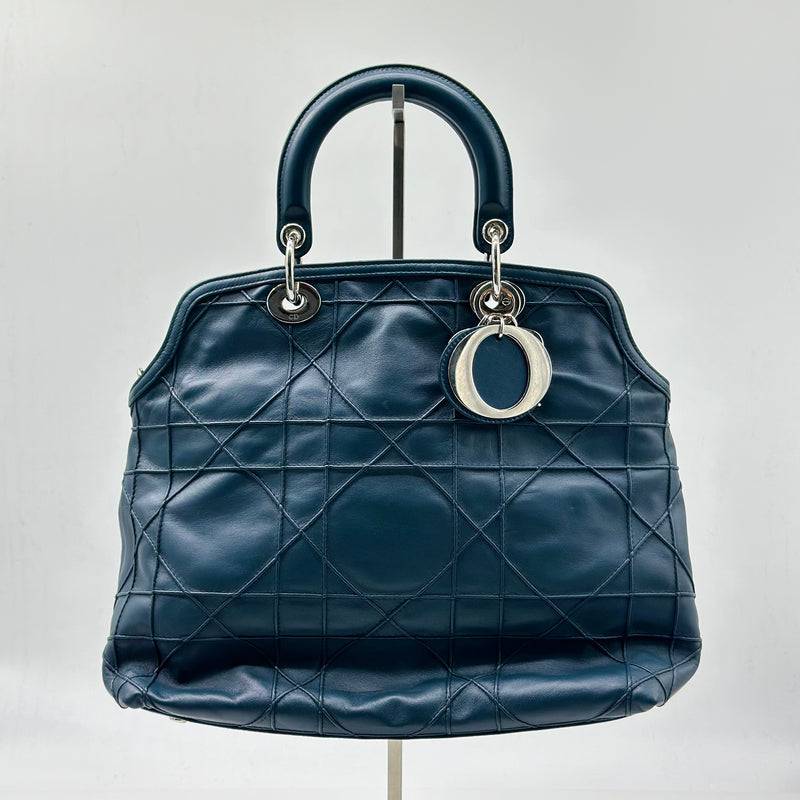 Dior Granville Leather Bag Dark Blue