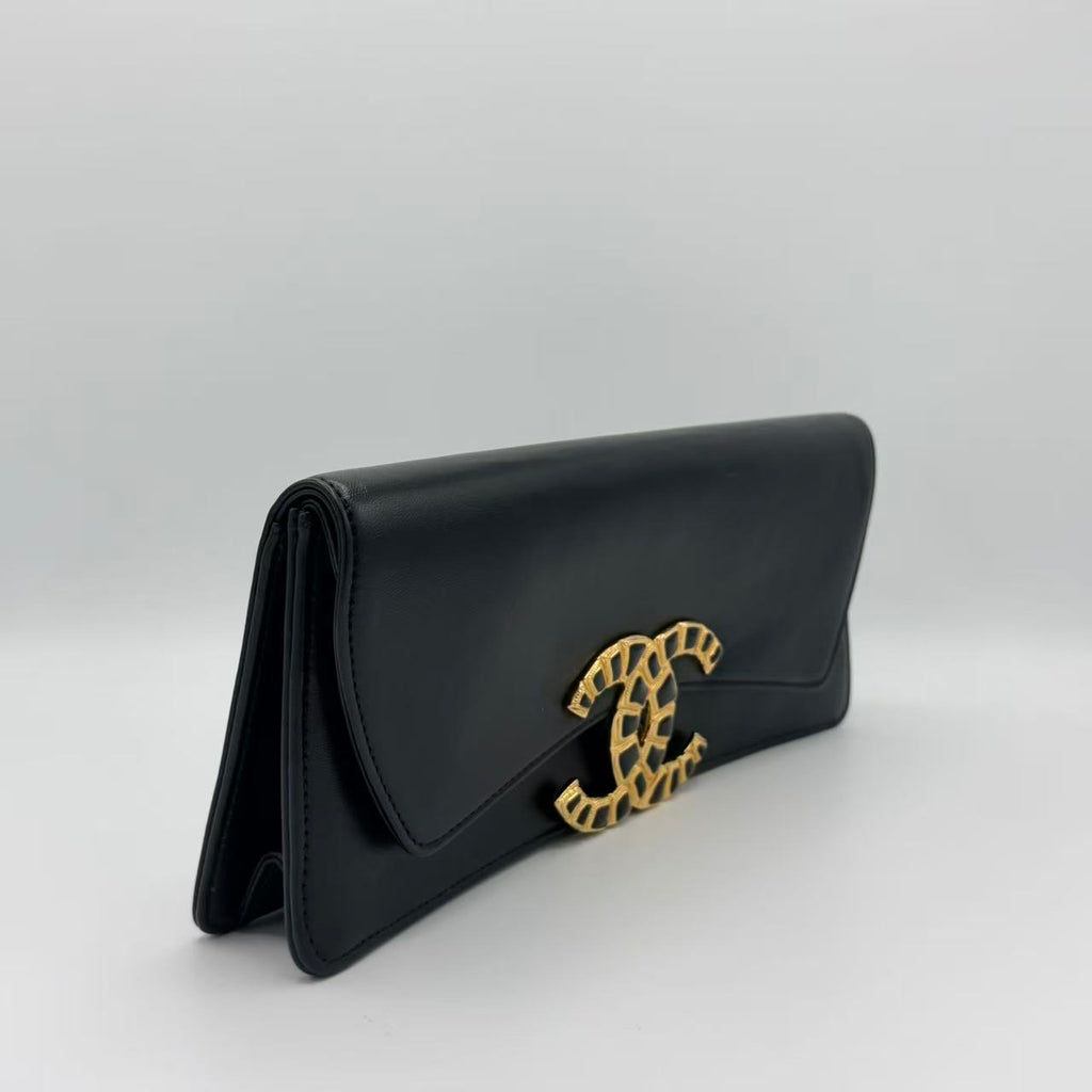 Lambskin Evening In Egypt Clutch Black