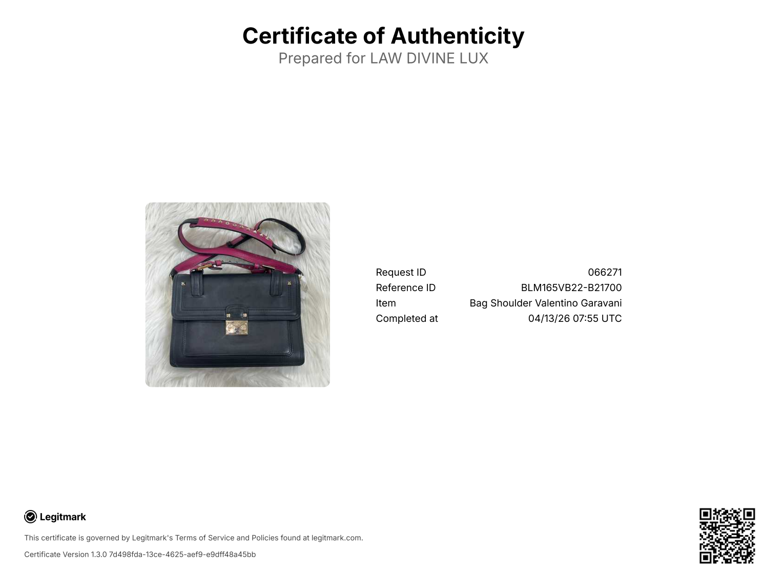 Valentino Garavani Cabana Shoulder Bag Leather twins B21700