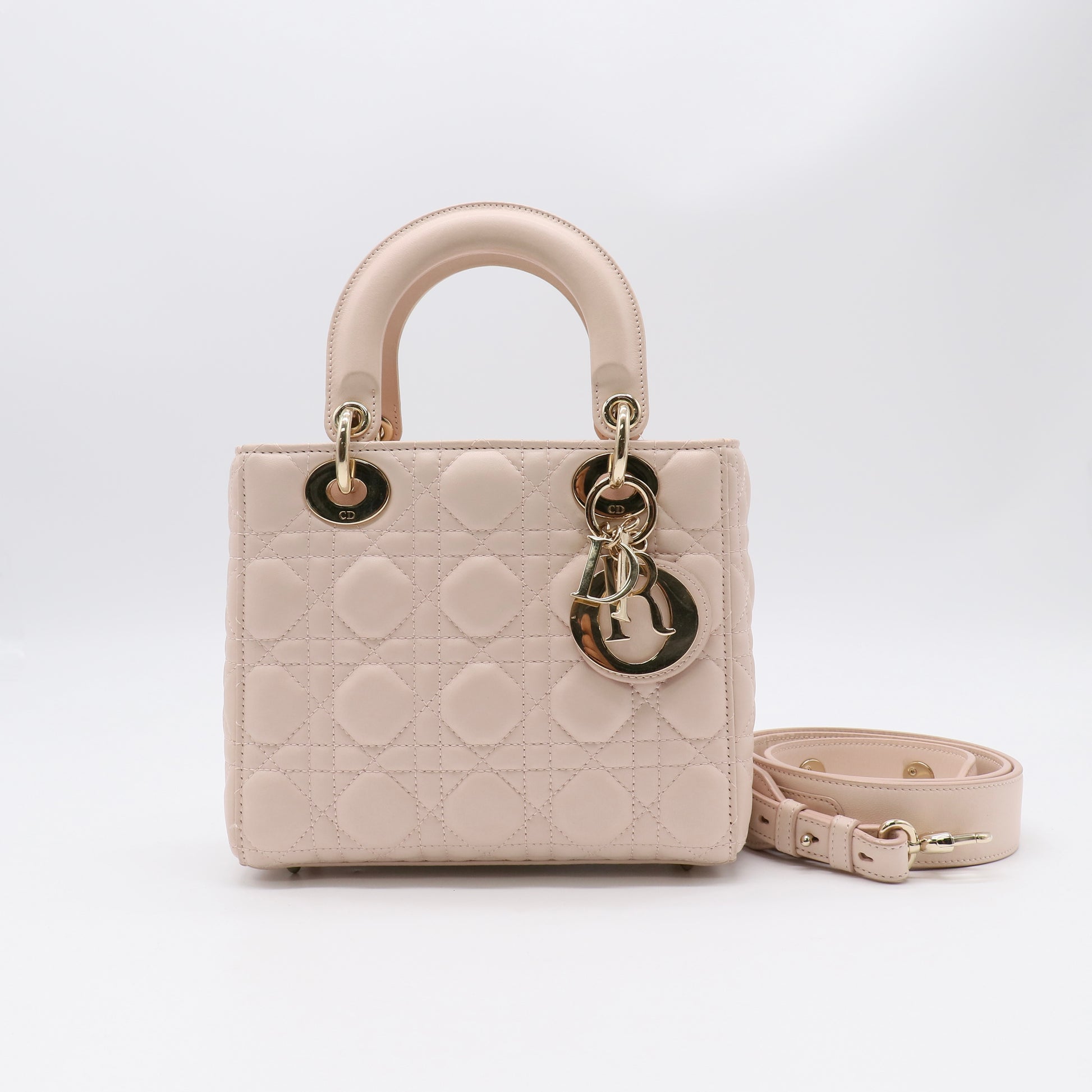 Christian Dior Lambskin Cannage Small My ABCDior Lady Dior Light Pink Twins LDJ5279