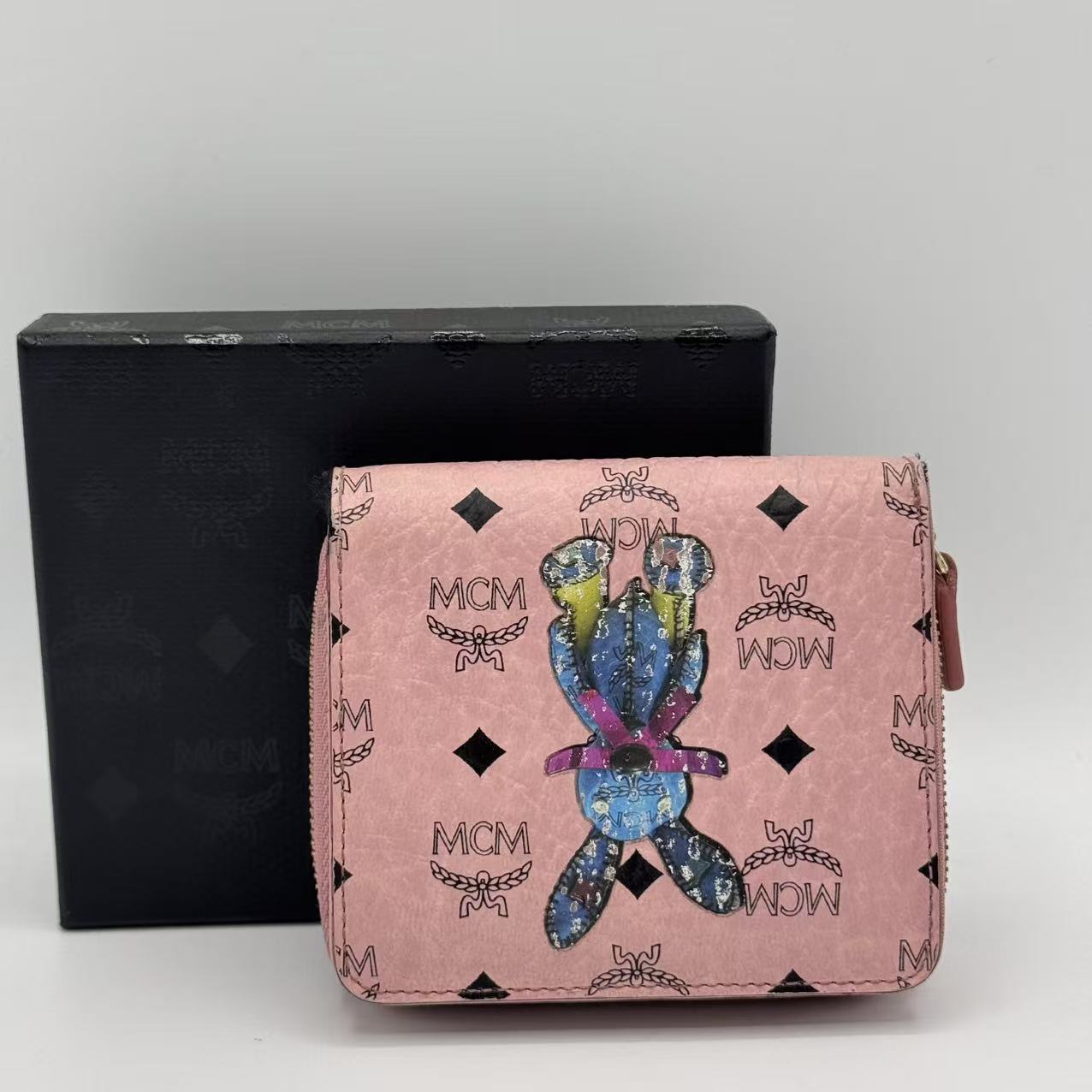 Visetos Rabbit Zip Around Wallet Pink