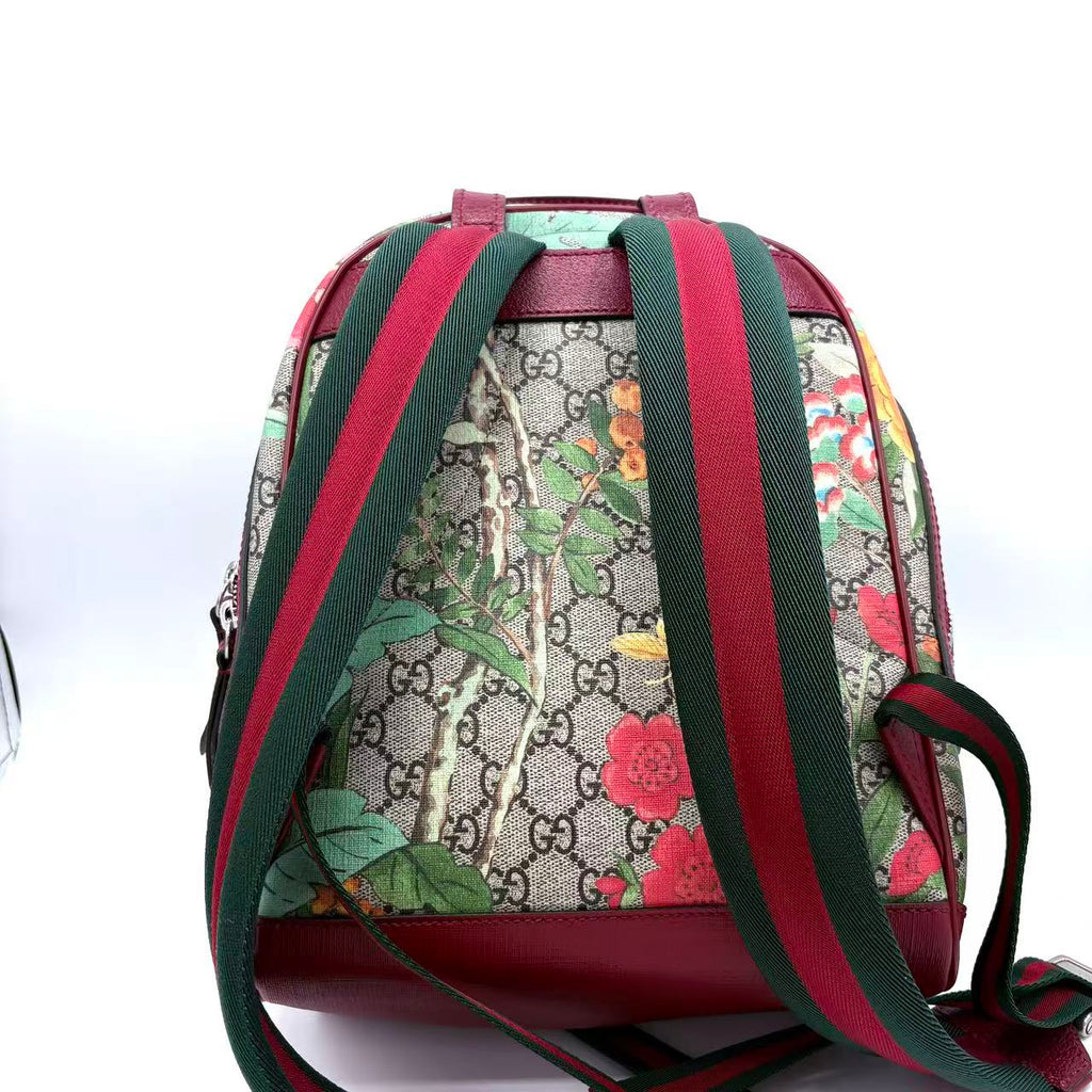 Zip Pocket Backpack Tian Print GG Coated Canvas Small