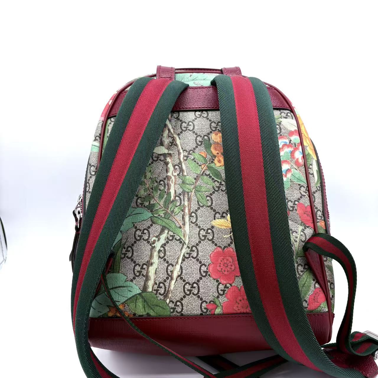 Zip Pocket Backpack Tian Print GG Coated Canvas Small