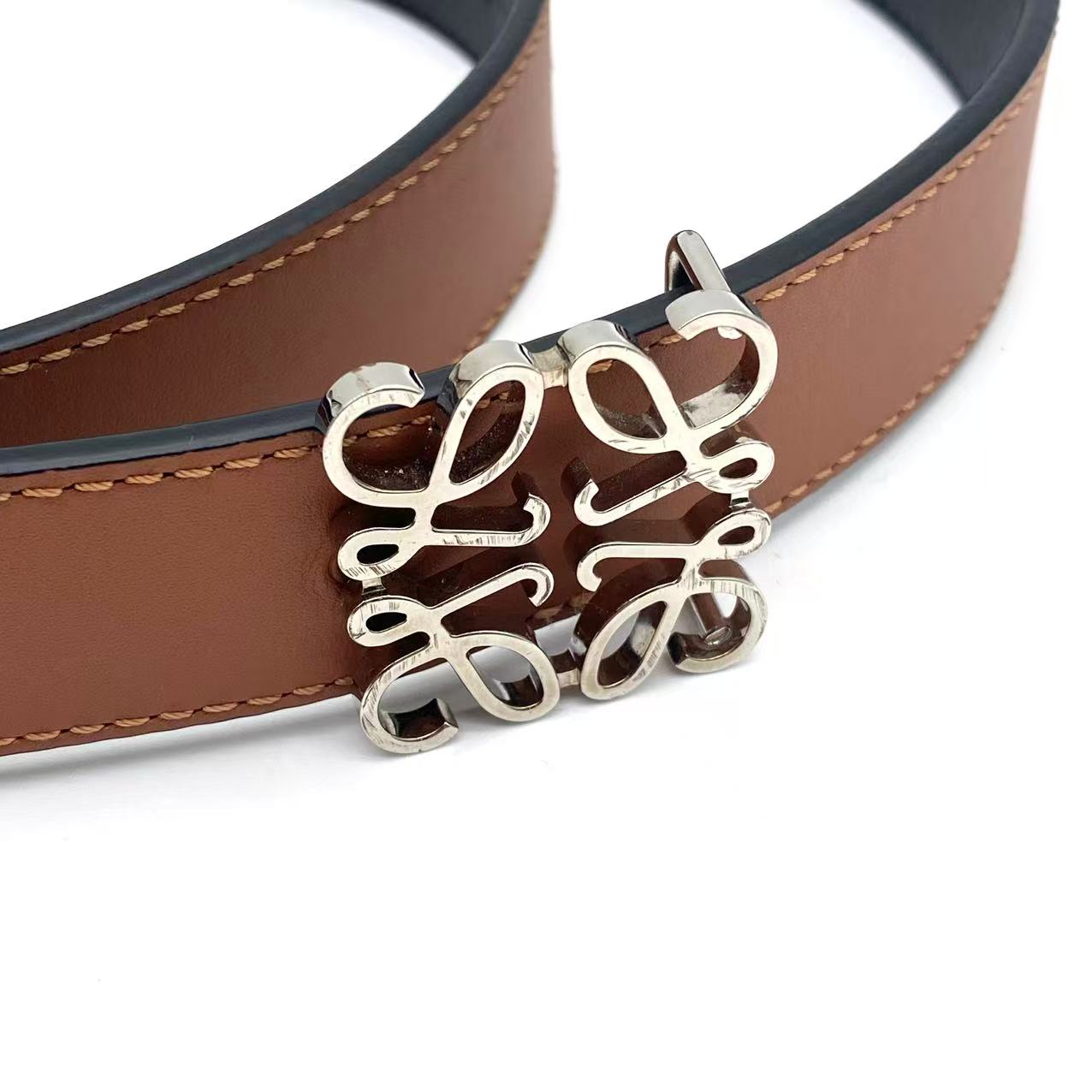 Anagram reversible leather belt
