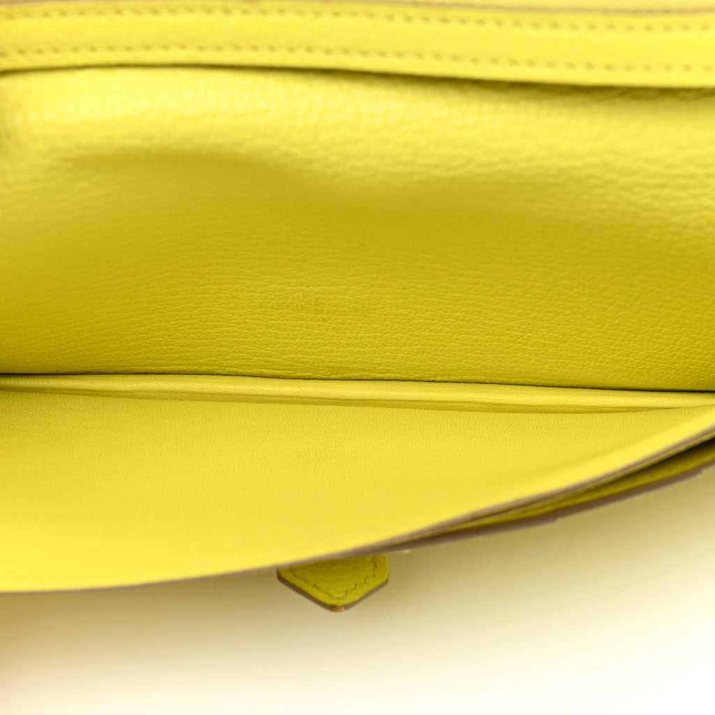 Chevre Mysore Bearn Gusset Wallet Lime - twins