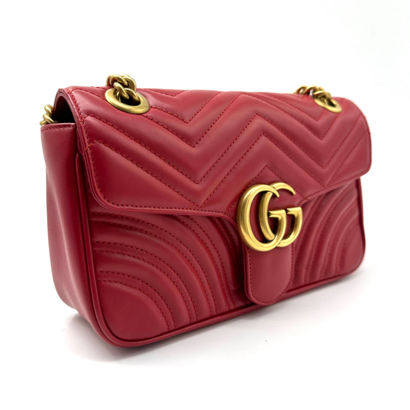 GUCCI GG Marmont Flap Leather Crossbody Bag