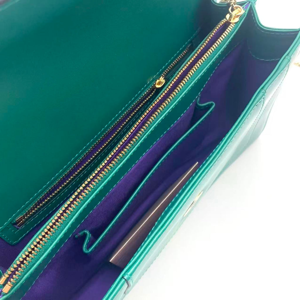 Calfskin Serpenti Forever Shoulder Bag Emerald Green