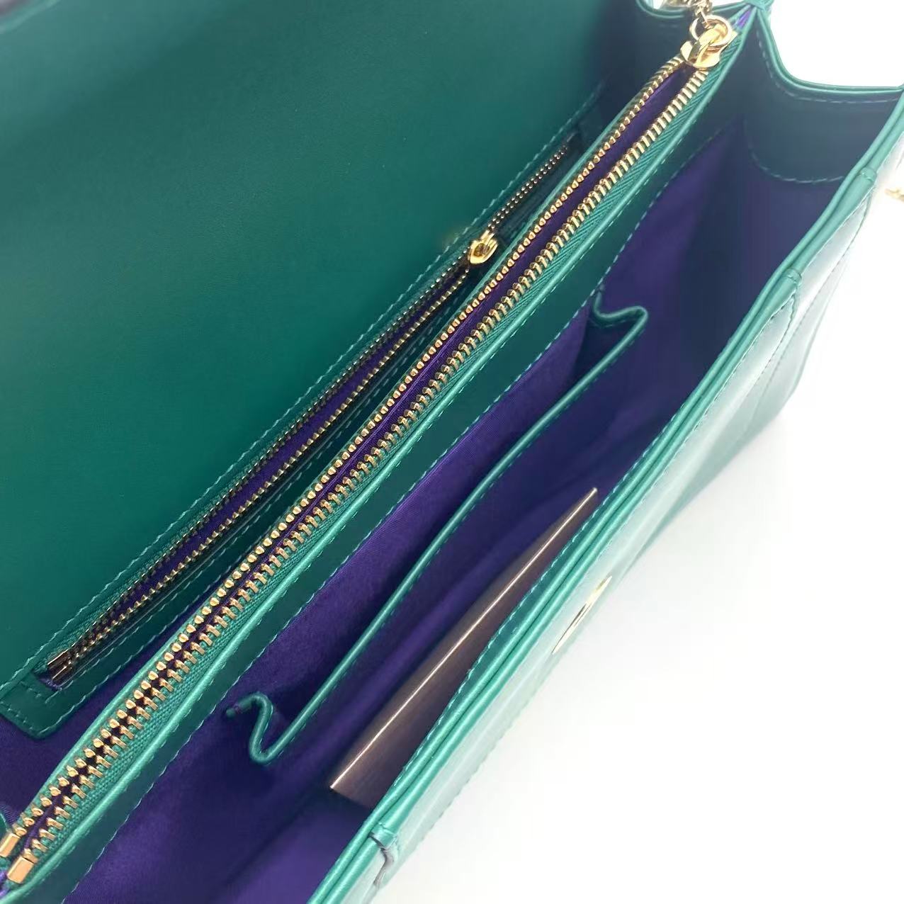 Calfskin Serpenti Forever Shoulder Bag Emerald Green