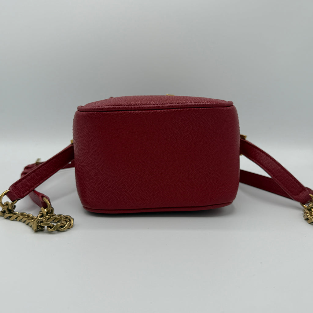Grain de Poudre Quilted 80's Vanity Bag Red