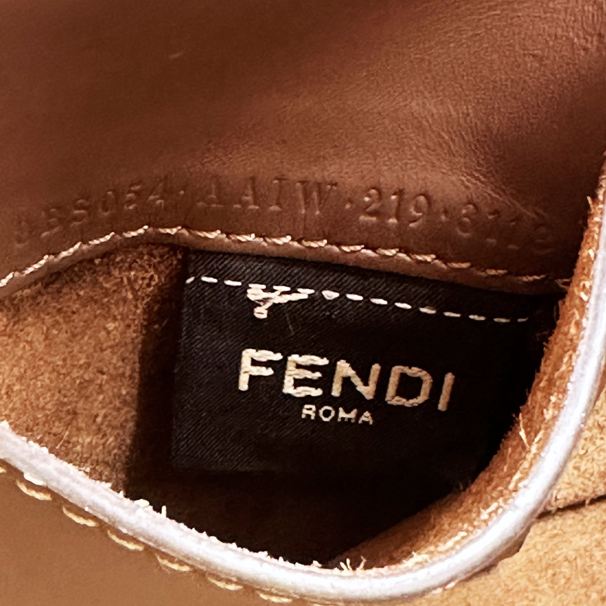 Fendi brown shoulder bag twins