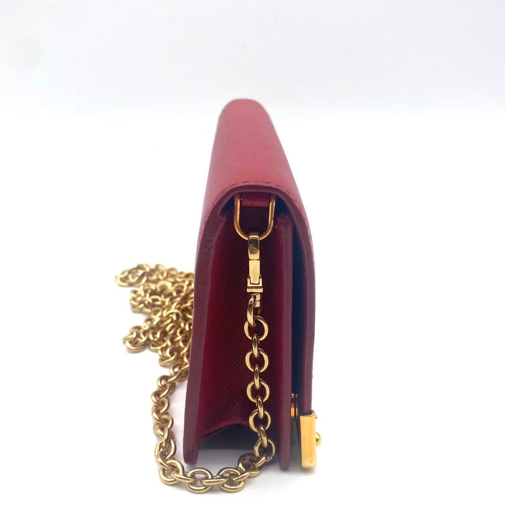 Prada Chain-Link Clutch Crossbody Bags