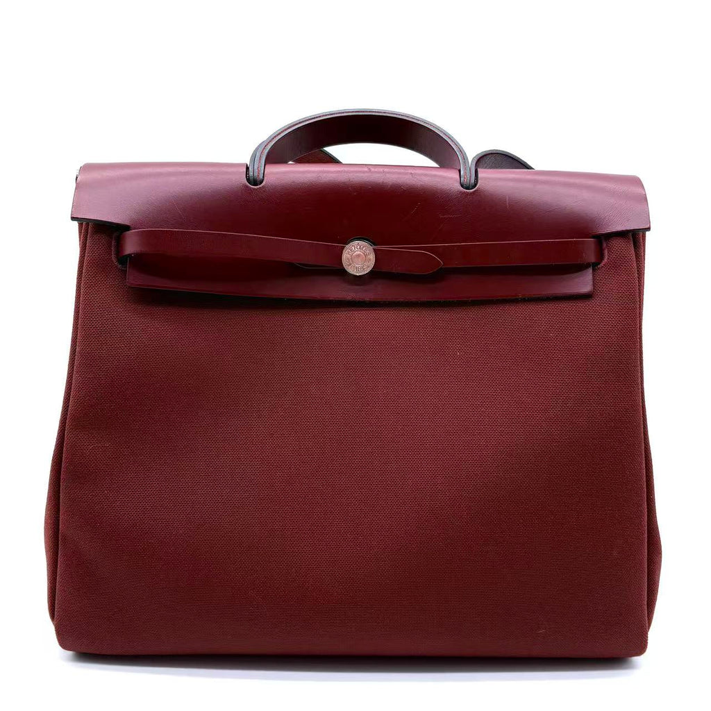 Burgundy Canvas Herbag PM Handbag