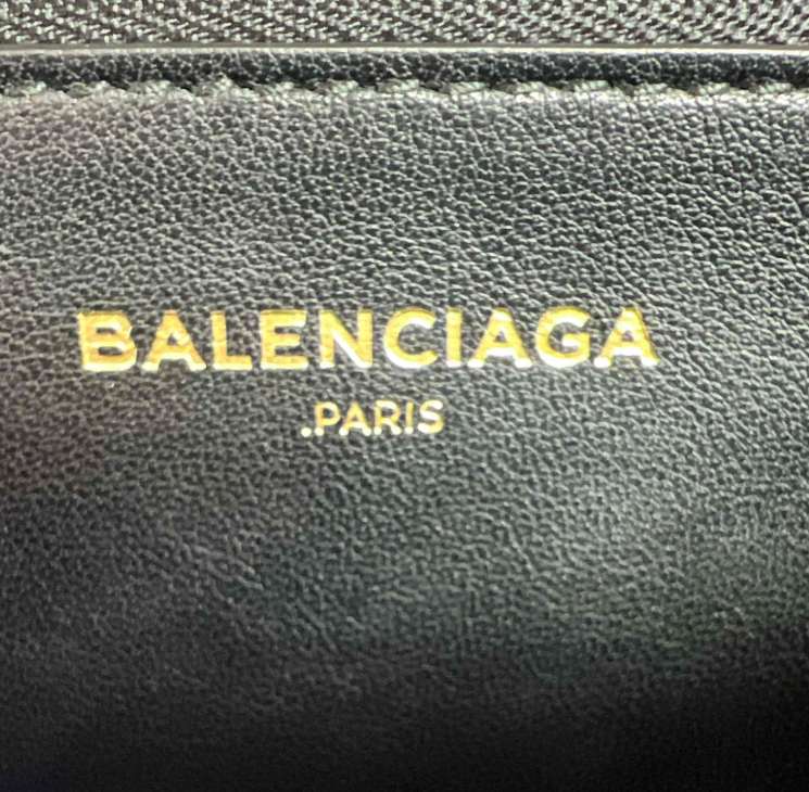 Balenciaga Gold Diagonal Stripe Clutch B24345