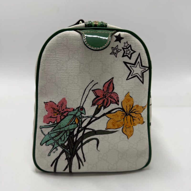 Joy Boston Bag Limited Edition GG Floral Canvas Medium Twins