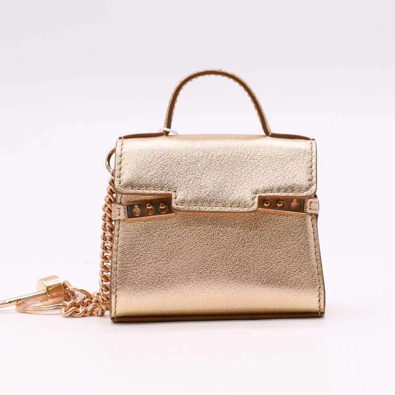 Delvaux Tempete Top Handle Bag Patent Micro Charm twins LDJ5736
