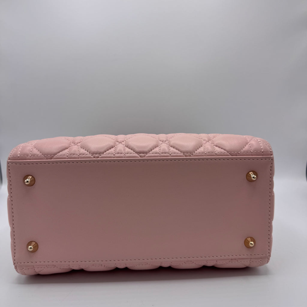 Christian Dior - Pearly Lambskin Cannage Lady Dior Lotus