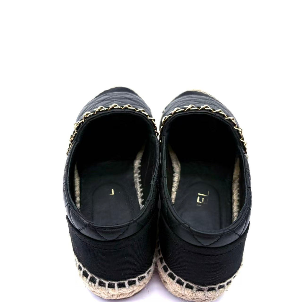 Leather espadrilles Black