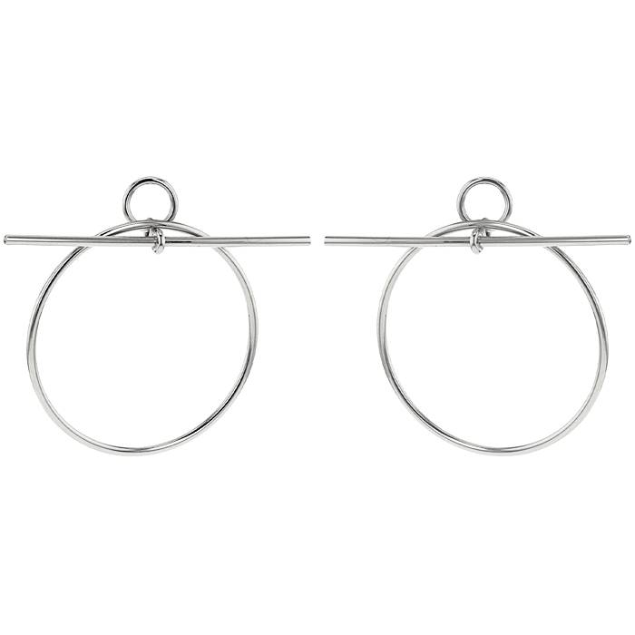 Earrings Hoop Sterling Silver Twins LDZ571