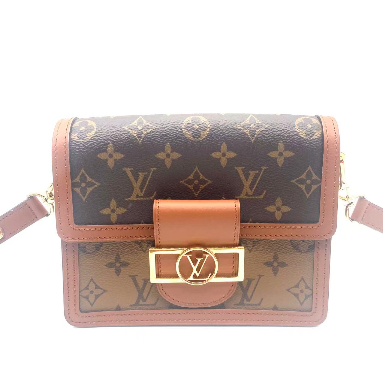 Dauphine Shoulder Bag Reverse Monogram Canvas Mini