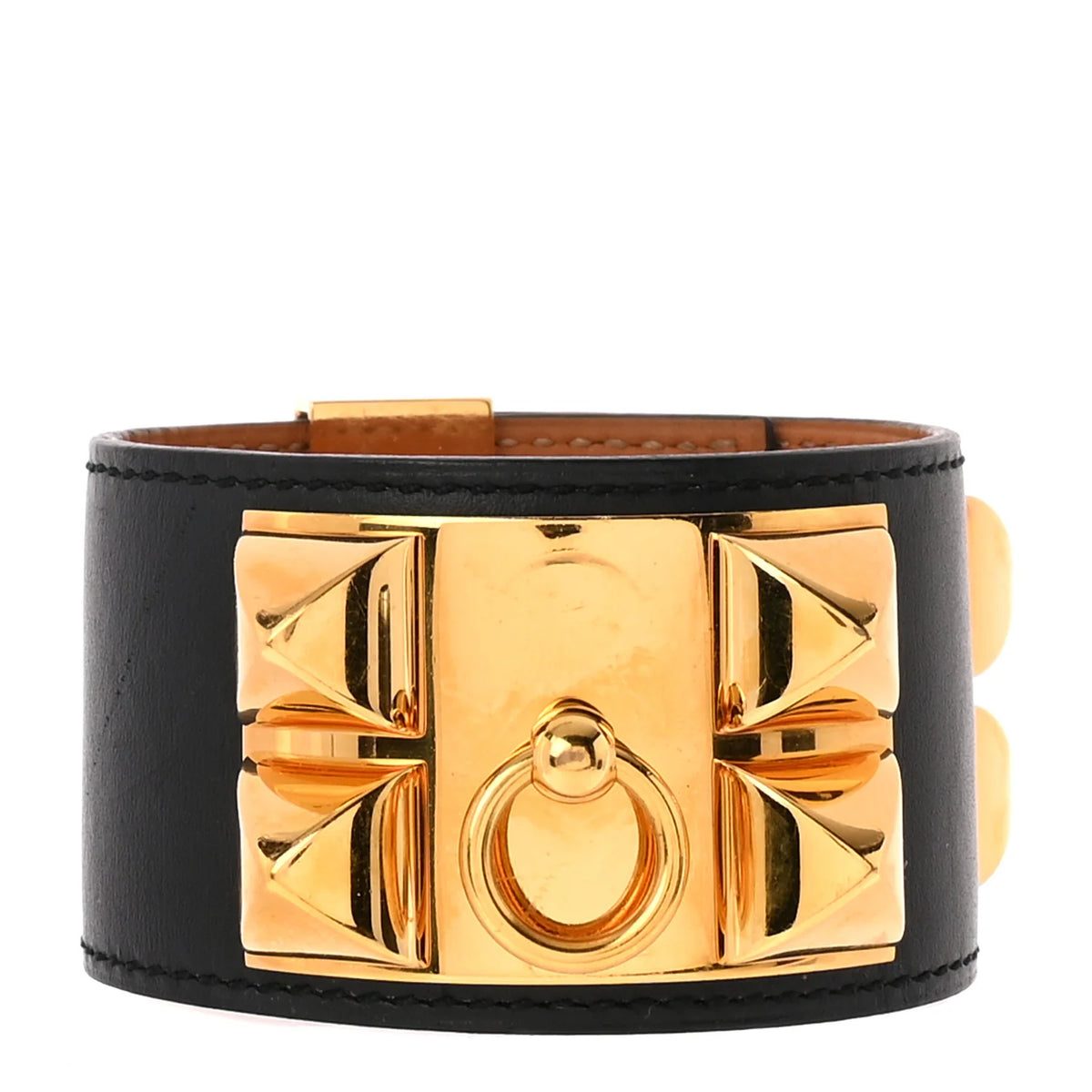 Hermes Box Collier De Chien CDC Bracelet S Black Twins LDZ1193