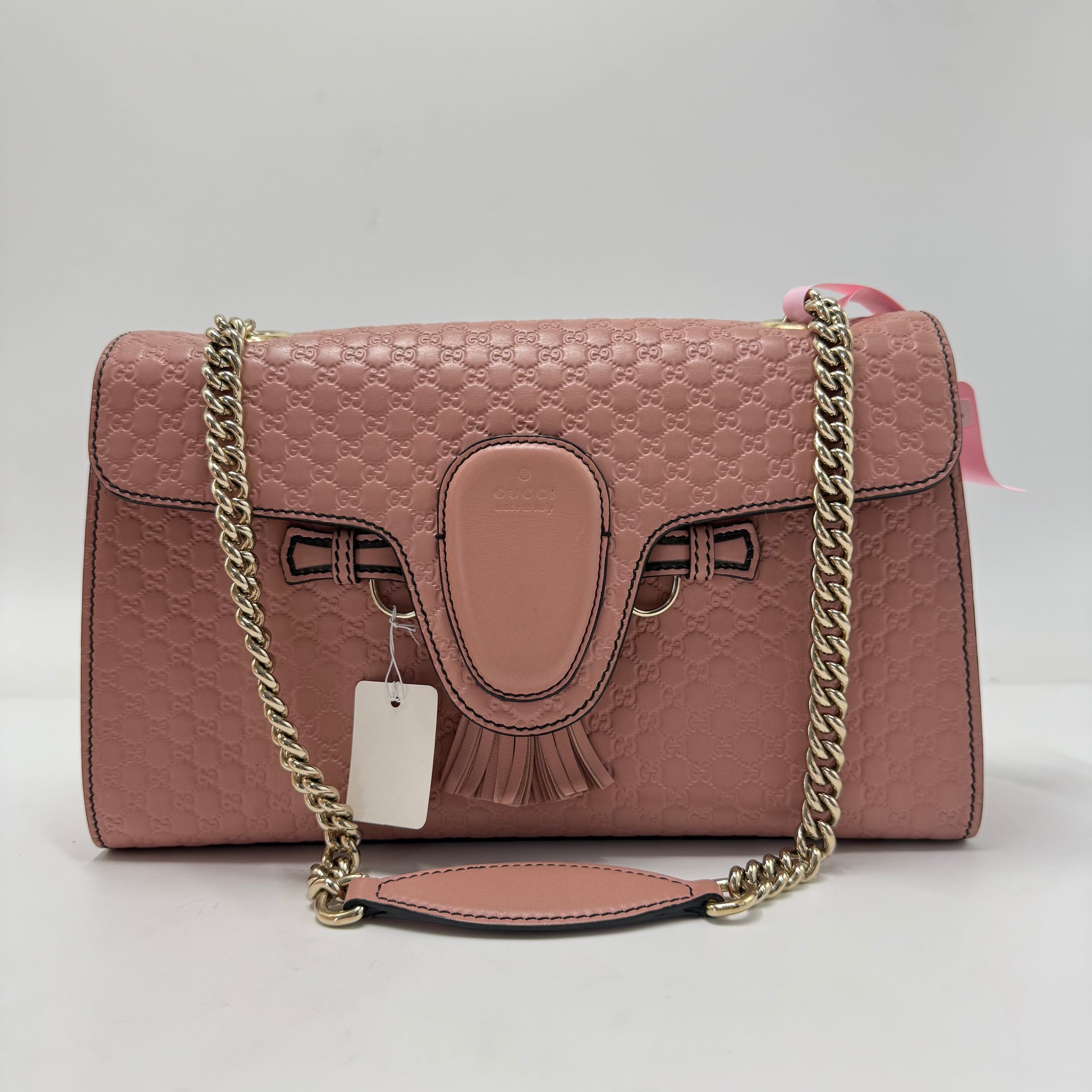 Emily Chain Flap Bag Guccissima Leather Medium Twins