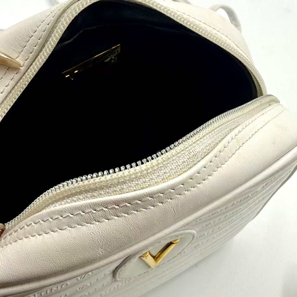 leather Clutch Bag White