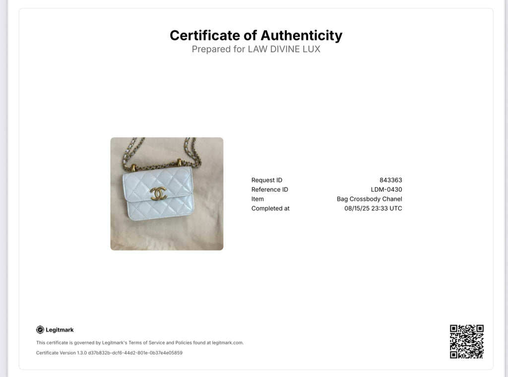 Chanel  Calfskin Quilted Perfect Fit Coin Purse With Chain White