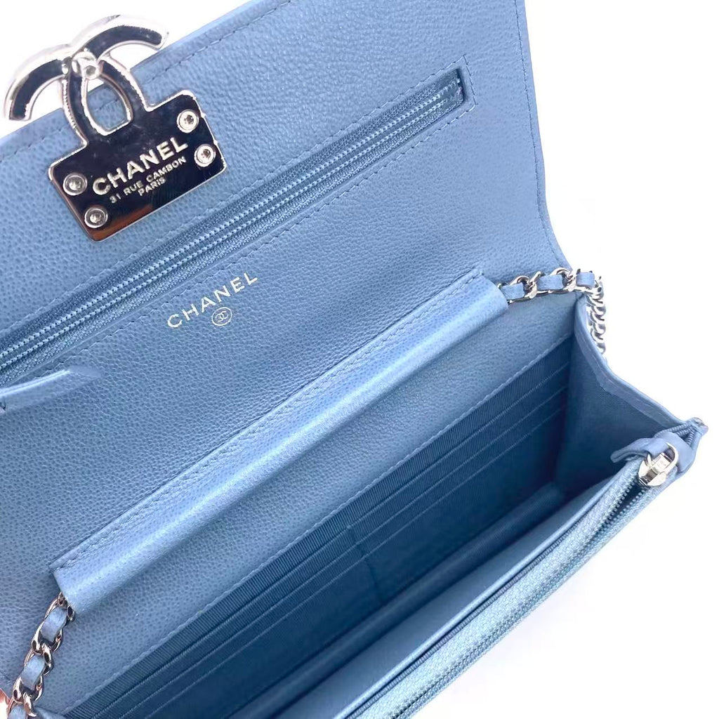 Wallet On Chain leather handbag