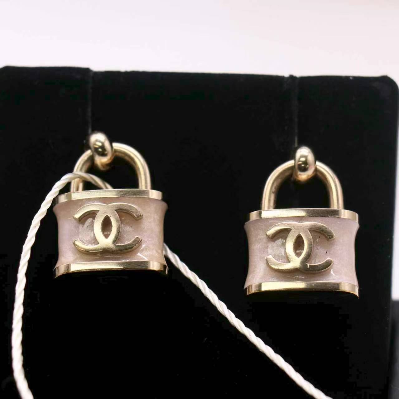 Chanel 2023 Strass CC Drop Earrings Twins LDJ5368