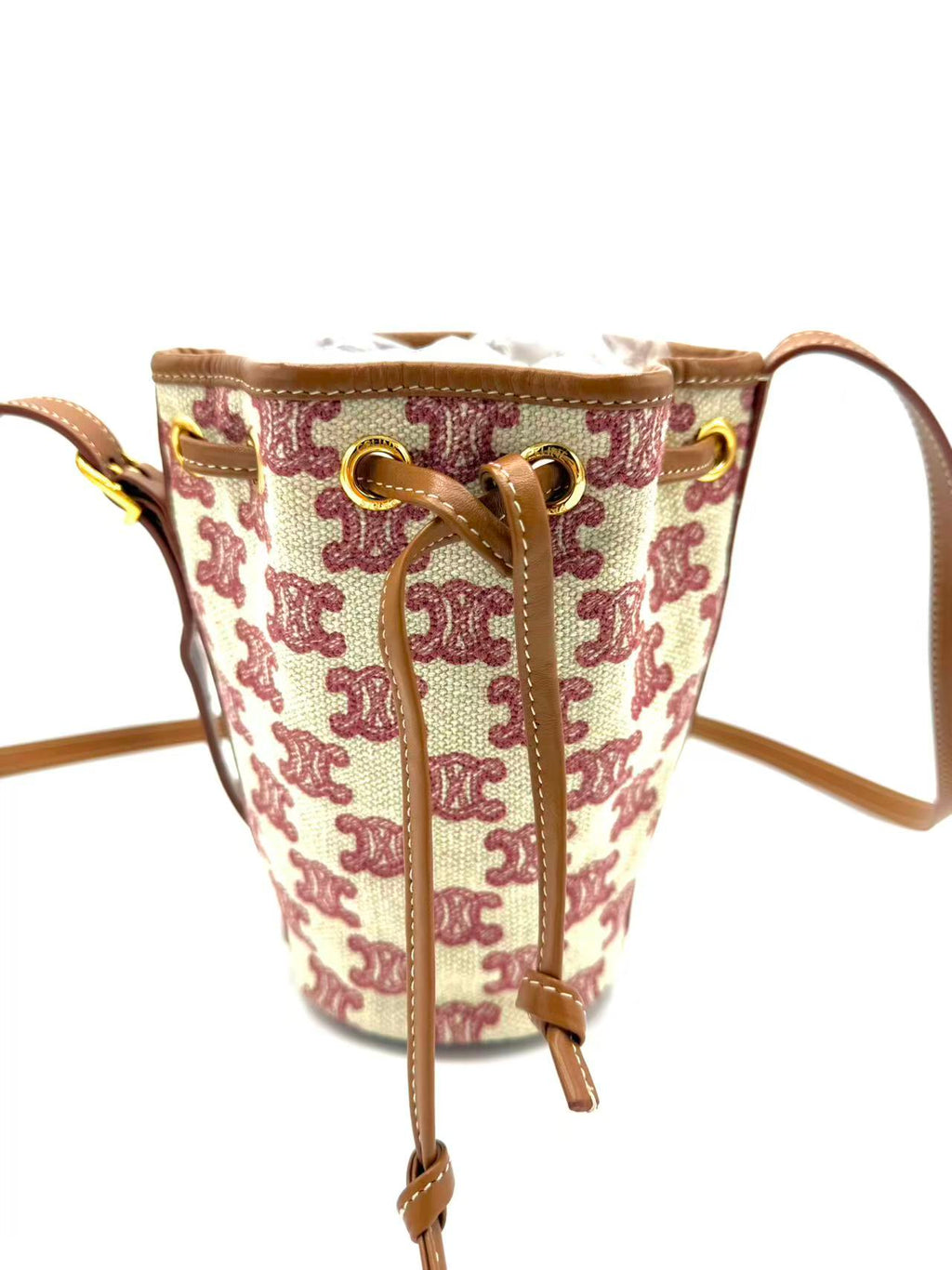 Drawstring Bucket Bag Triomphe Canvas Micro