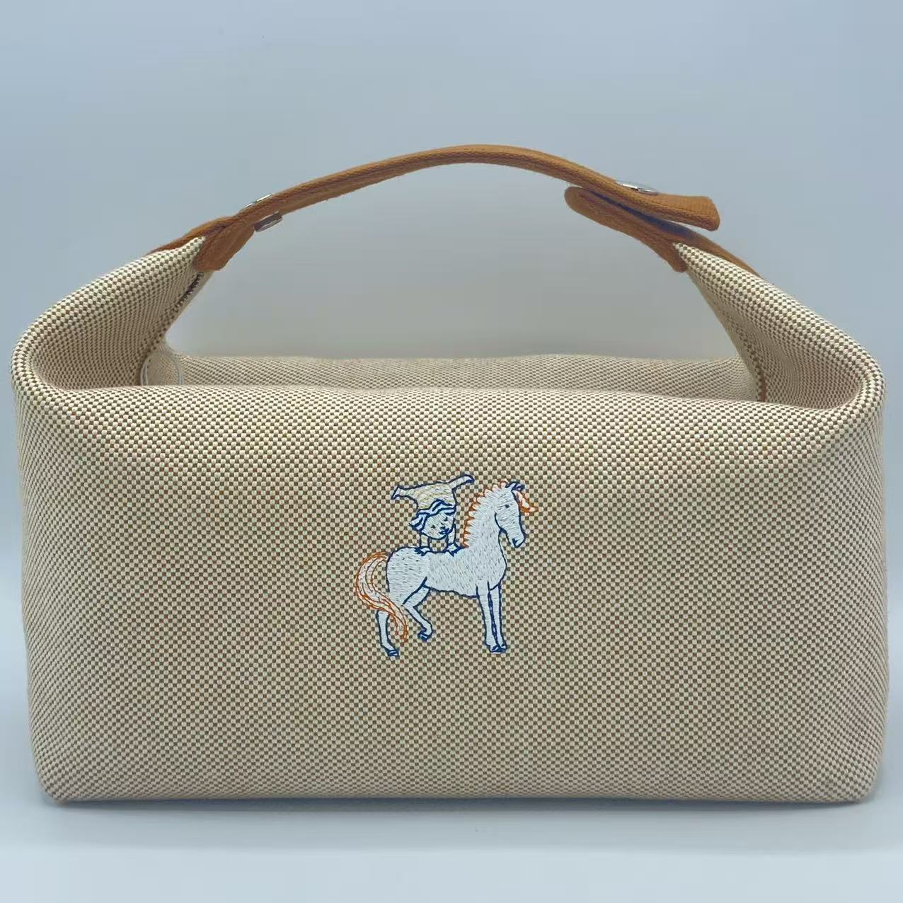 Hermès Toile Bride-A-Brac Cabriole Travel Case