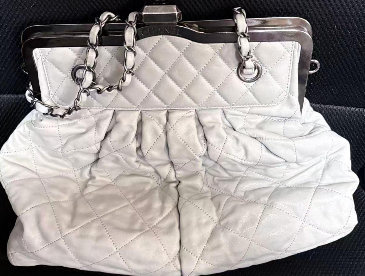 grey chain clutch LDC-0311